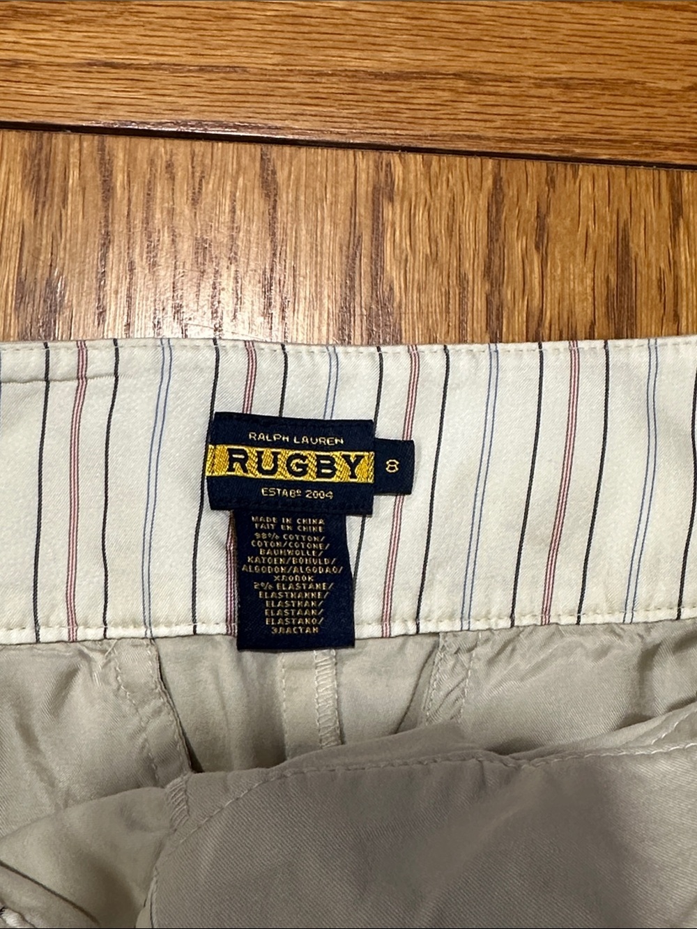 *RALPH LAUREN* Cream Rugby Cotton Skirt w/ Waist Tab Size 8 - Picture 3 of 5